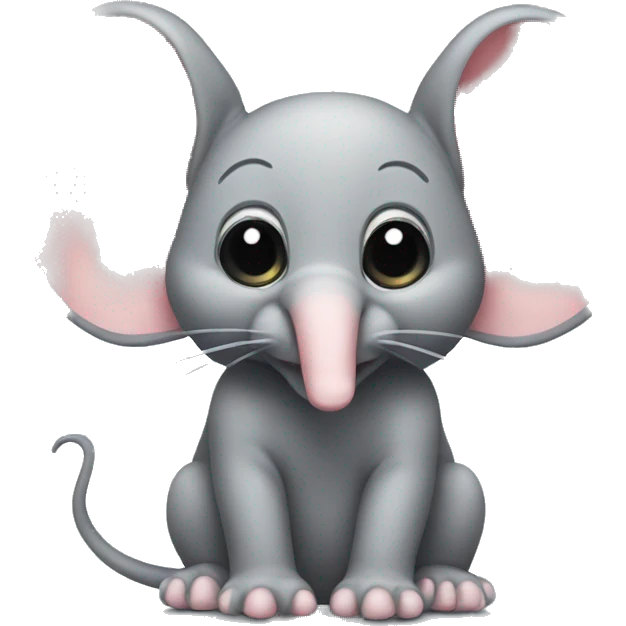 Mouse with elephant ears emoji