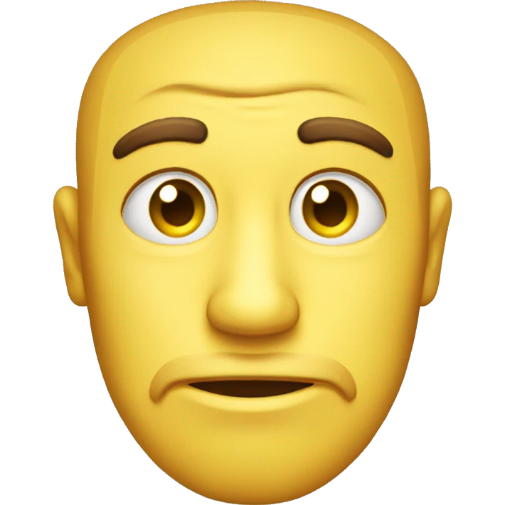 Make a side eye face yellow emoji  emoji