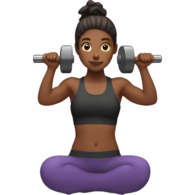 girl lifting weights  emoji