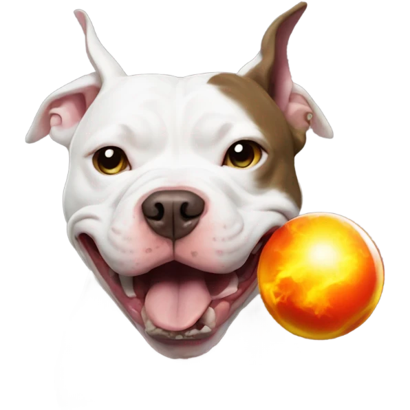 pitbull with dragonball emoji
