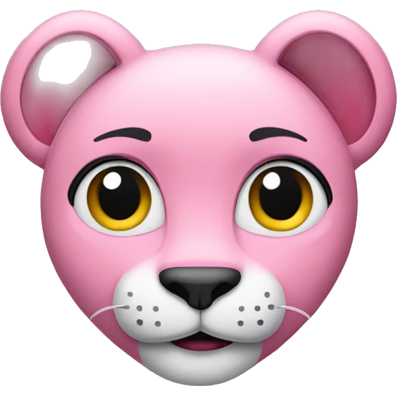 Heart with pink panther design emoji
