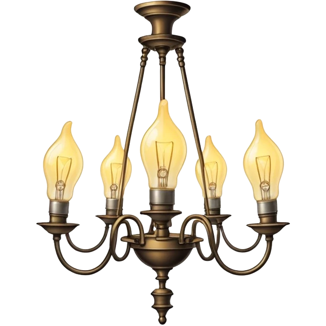 light bulb on a chandelier emoji