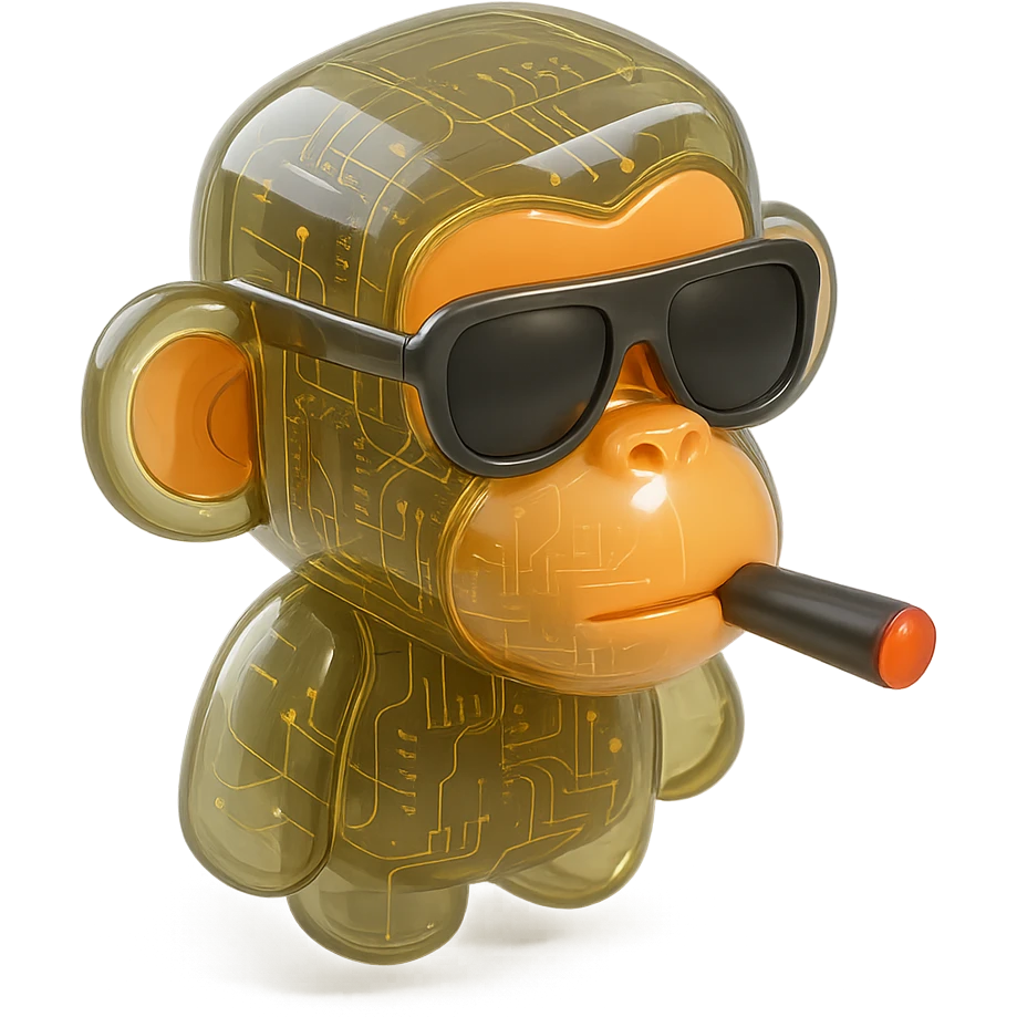 monkey with cigar wearing sunglasses emoji