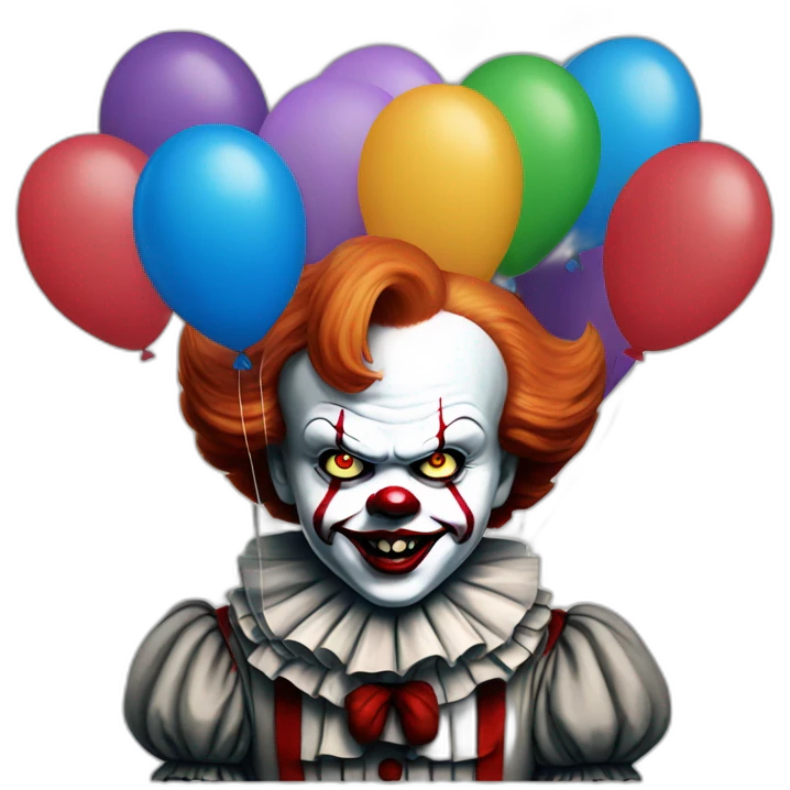 Pennywise with balloons emoji