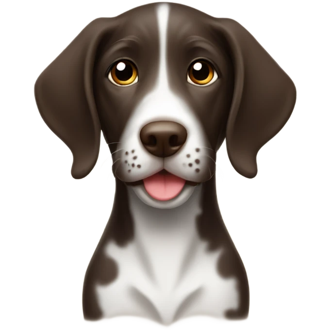 german pointer puppy smiling emoji