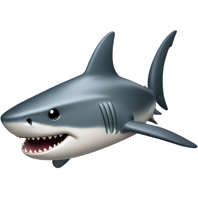 Shark without top emoji