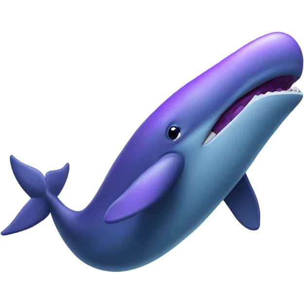 Blue whale purple, open mouth emoji