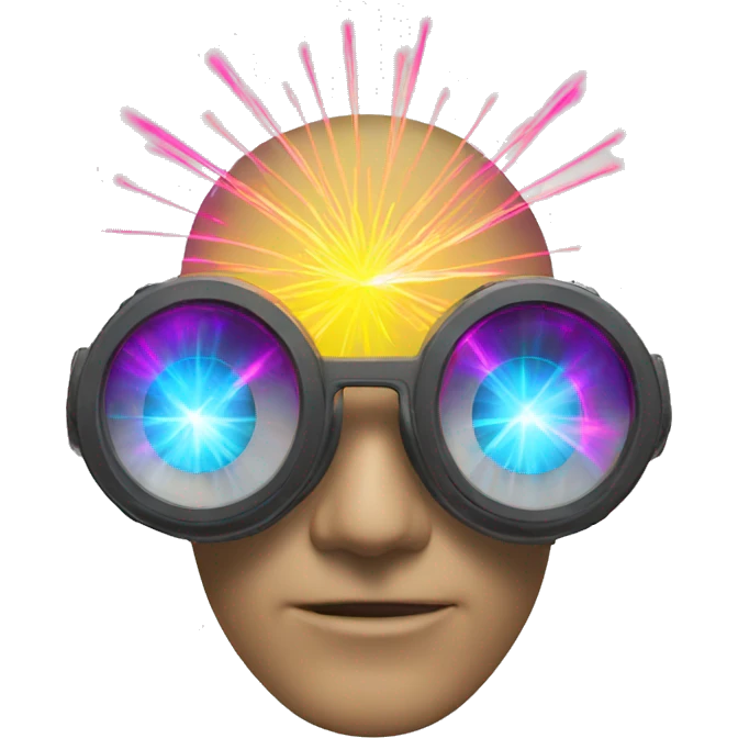 Rave light show lasers emoji