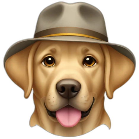 labrador with hat  emoji
