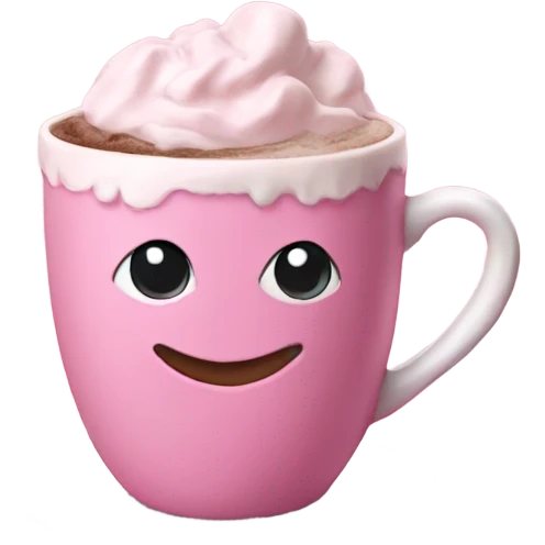 pink hot chocolate  emoji