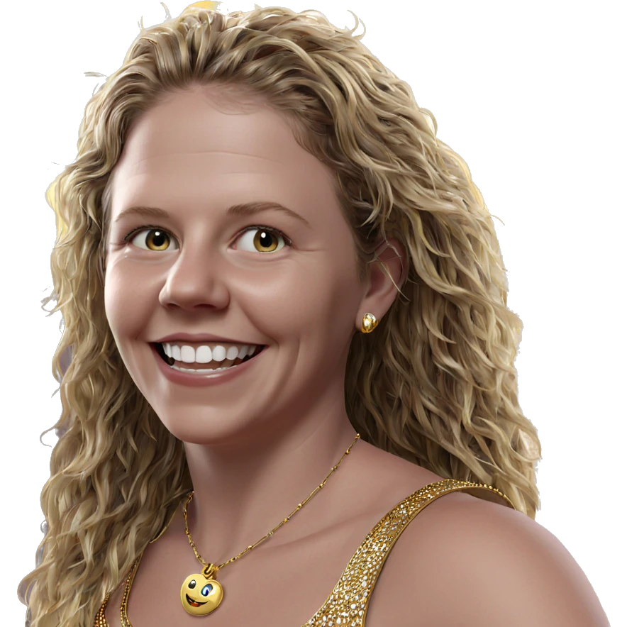 smiling girl with jewelry emoji