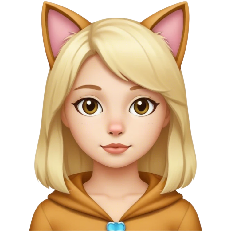 Blonde girl in cat costume  emoji