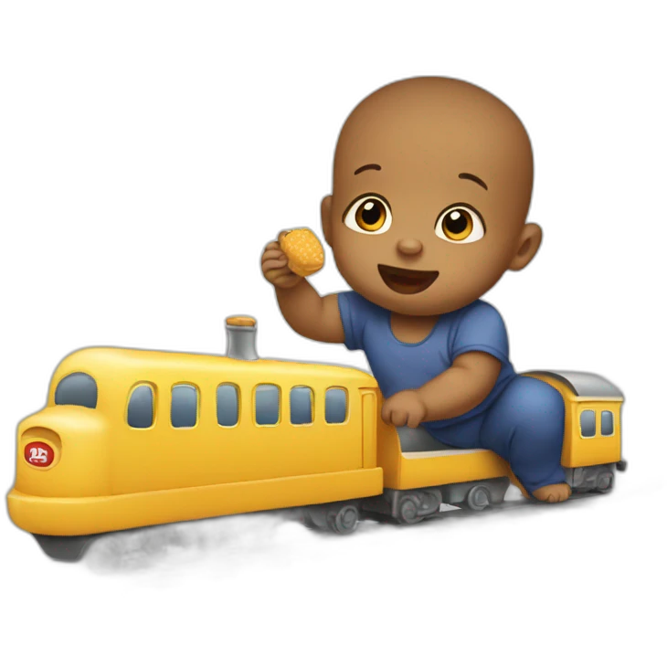 baby eating a train emoji