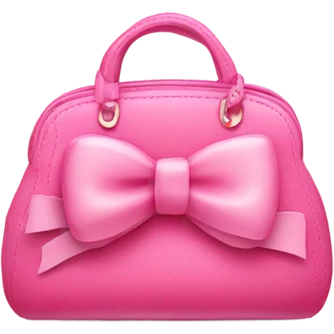 cute pink purse with pink bow emoji