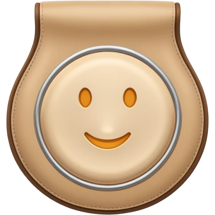 ostomy bag in beige with a circle in the middle. no liquids or smileys. keep it very clean and medical emoji