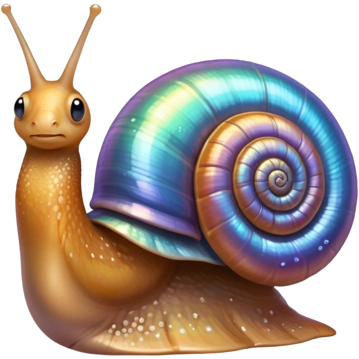 cute snail with mucus trail emoji