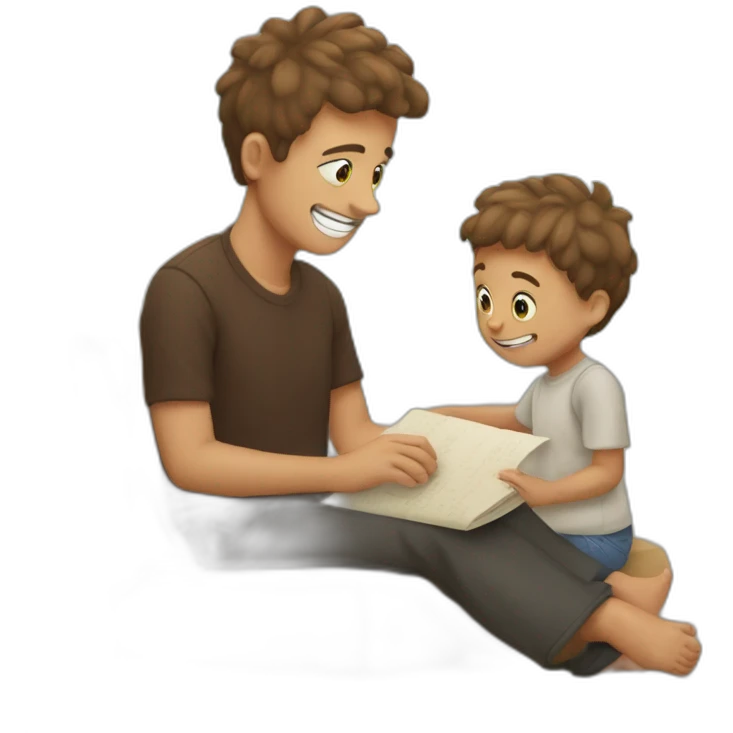 Pape with a little kid emoji