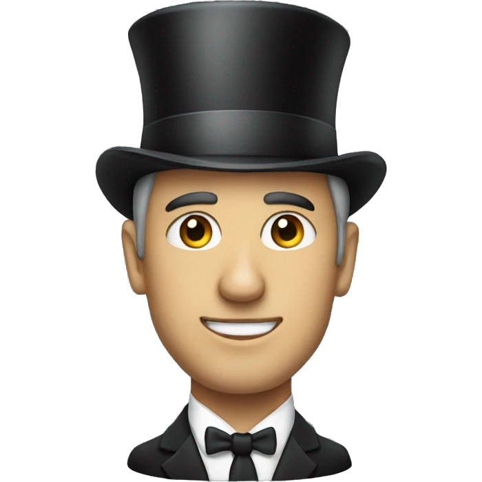 a man in a suit and top hat emoji