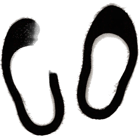 pair of shoe prints in the dirt emoji