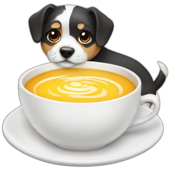 Chien sur un cha emoji