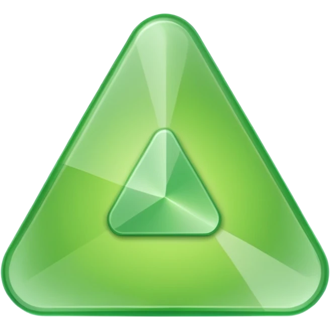 All solid Light green triangle play button  emoji
