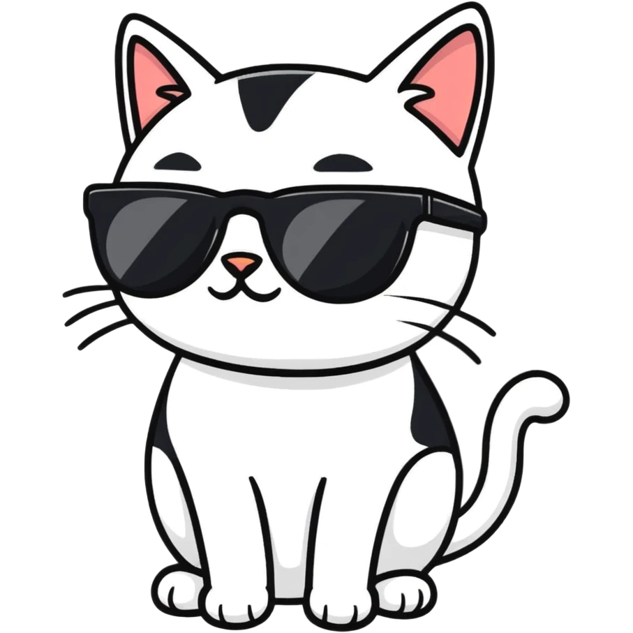 Cat with sunglasses emoji