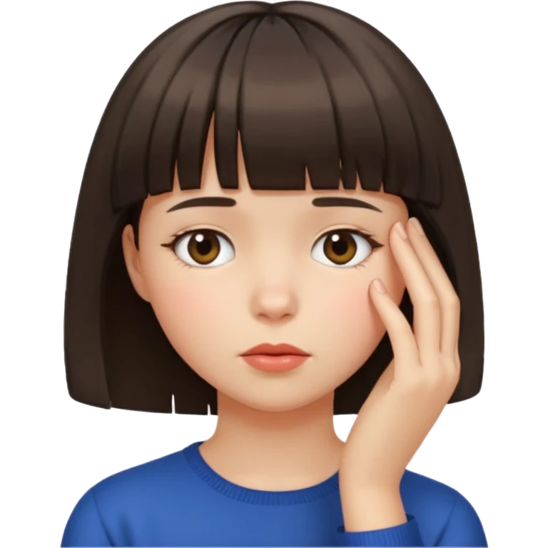 face palm girl with short hair and bangs emoji