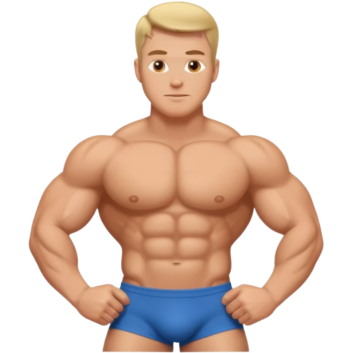 Extremely large butt white man emoji