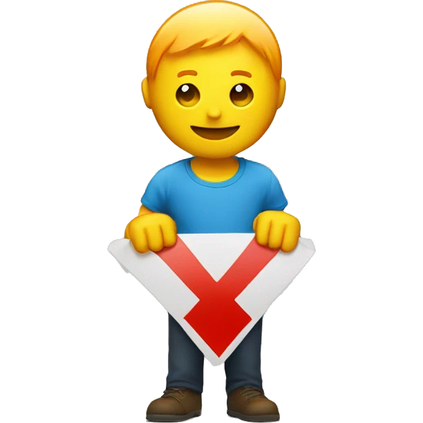 yellow guy holding sign with firefox icon with a red x through it emoji