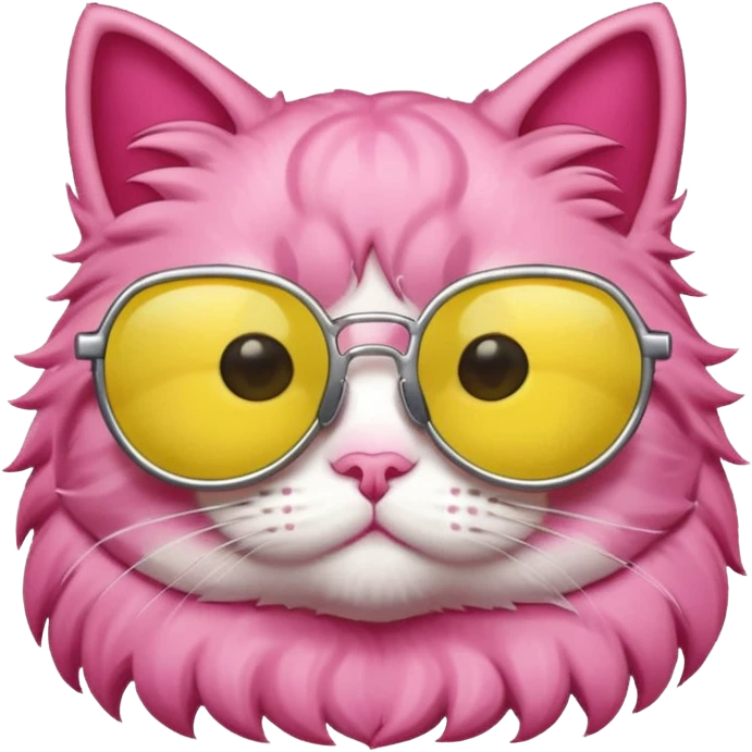 Pink Cat With Lemon Sunglasses  emoji