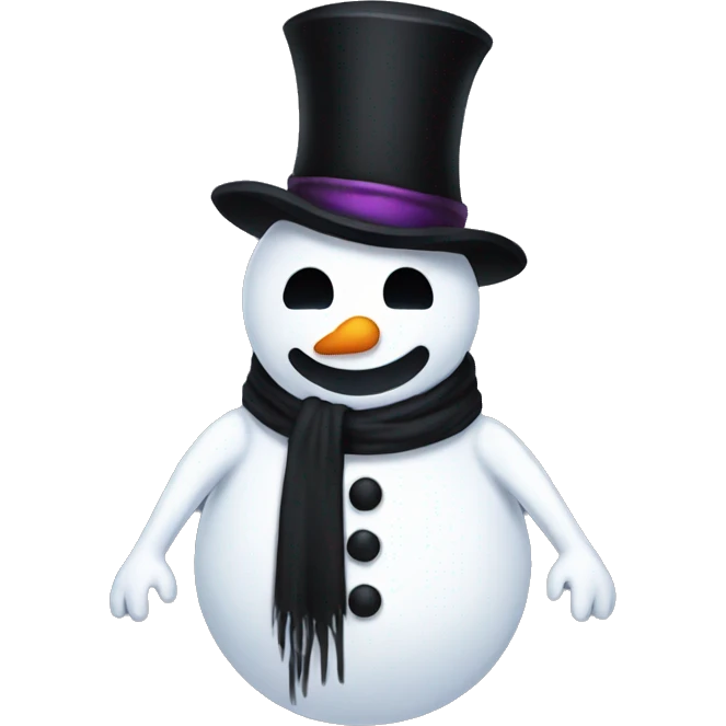 Gothic Emo Snowman emoji