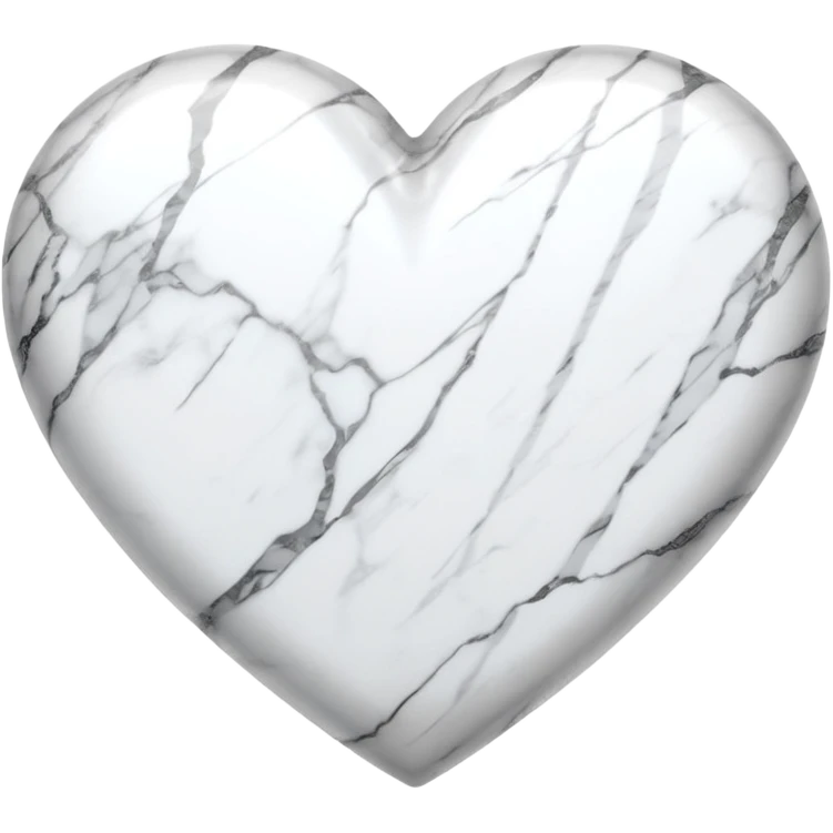 white heart with a marble texture emoji