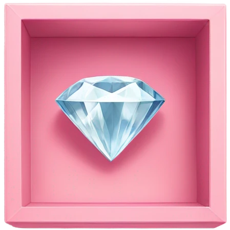 diamond ring in light pink box emoji