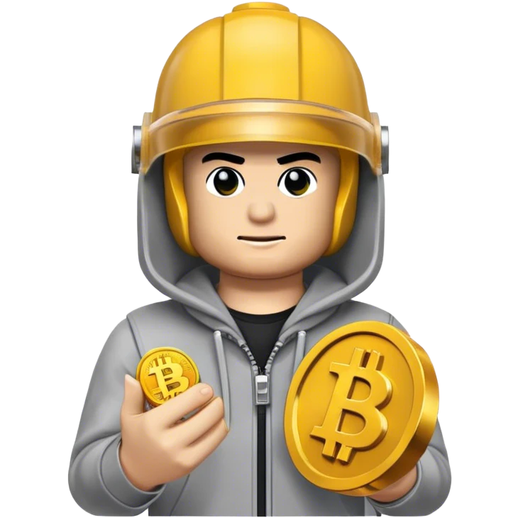 hackeur lego homme bitcoin emoji