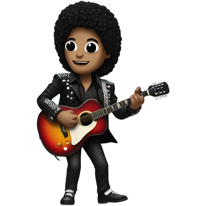 Michael Jackson wearing a gutrra  emoji