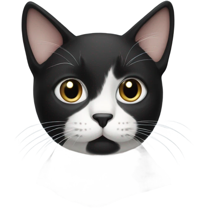 Black and white cat emoji
