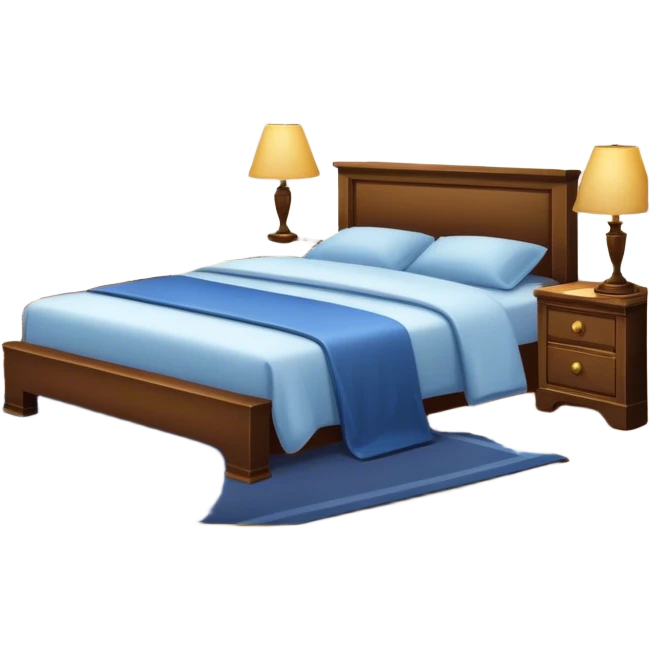 A dimly lit bedroom.  emoji