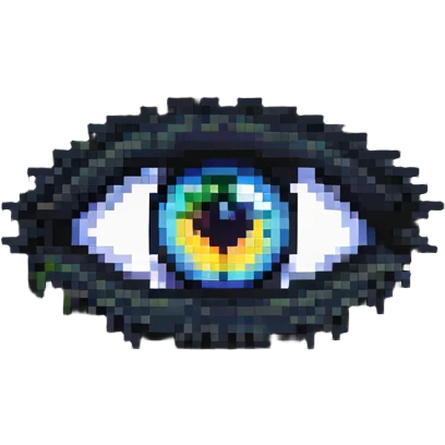 simple pixel art eyes emoji
