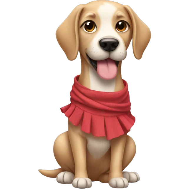 dog wearing a skirt  emoji