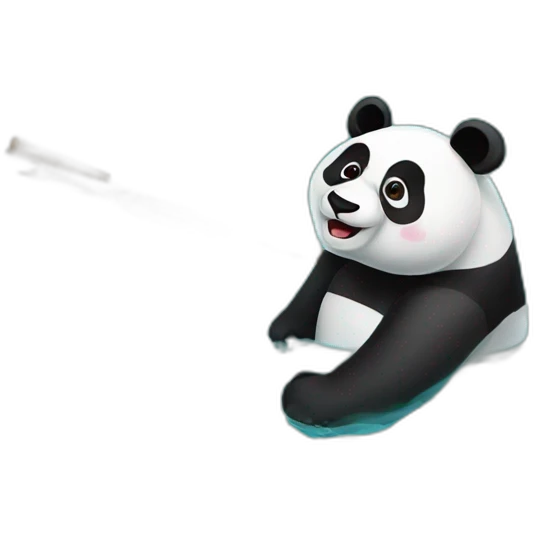 Panda in pool emoji