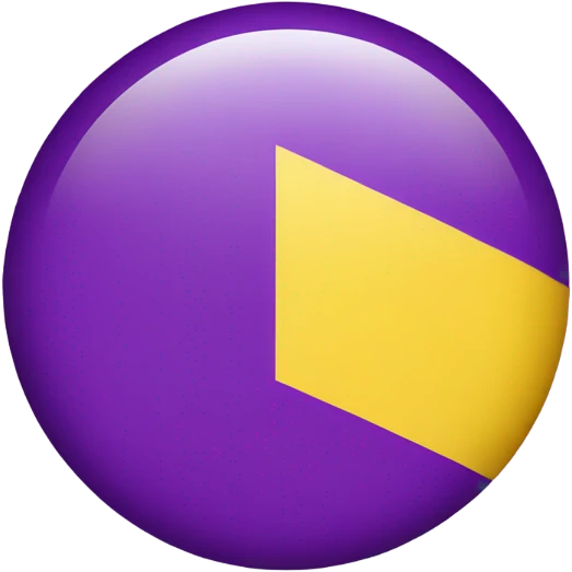 Intersex pride flag with yellow background and purple circle in the middle  emoji