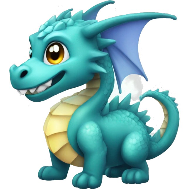 Cute crystal dragon emoji