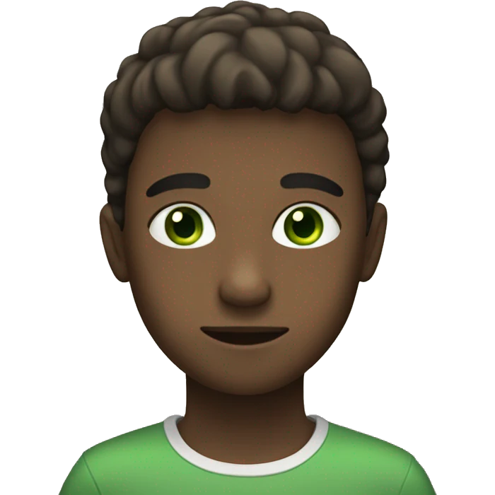 boy green eyes wth a little bit of bread emoji