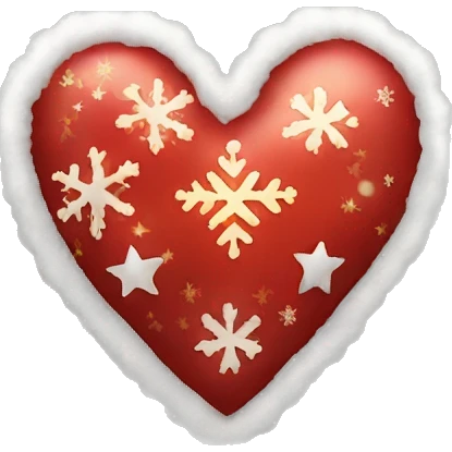 A Christmas themed heart  emoji