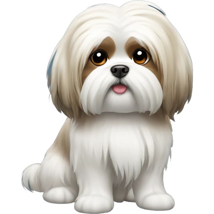 Long haired shi tzu emoji