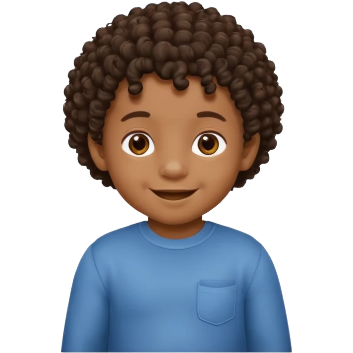 black baby boy with curly hair emoji