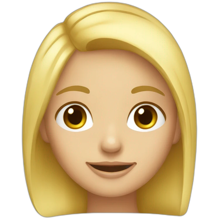 fille blonde qui utilise son ordi emoji