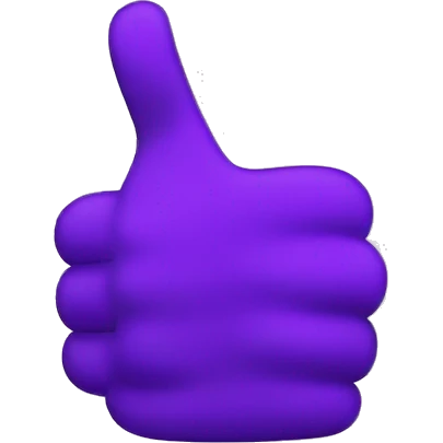 purple thumbs up emoji