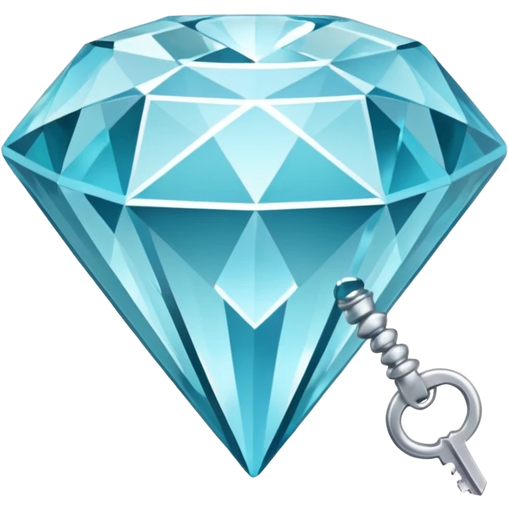 flat diamond, color #9665db, with 🗝️key  symbol on the diamond. emoji