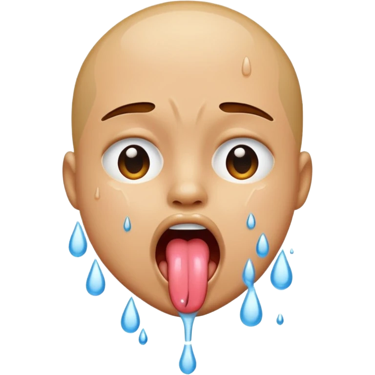Tongue out spitting emoji